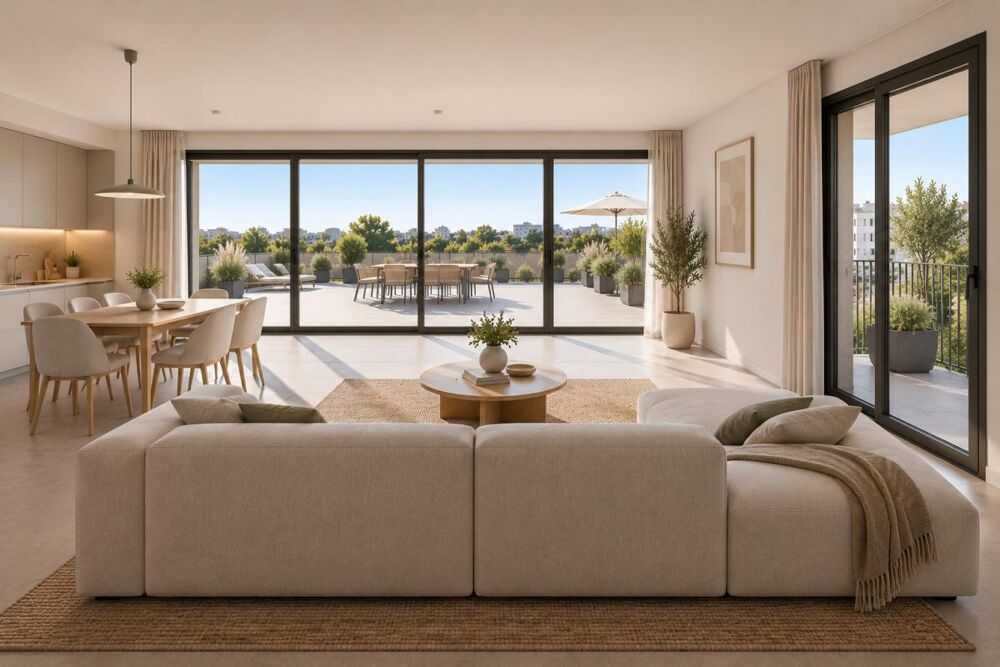 Vente Appartement DERNIER ÉTAGE– 90 M² D'EXTÉRIEURS – TERRASSE + BALCON - 4 chambres - 2 parkings Begles