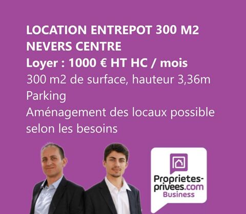 NEVERS 'LOCATION ENTREPOT 300 M² 1000 58000 Nevers