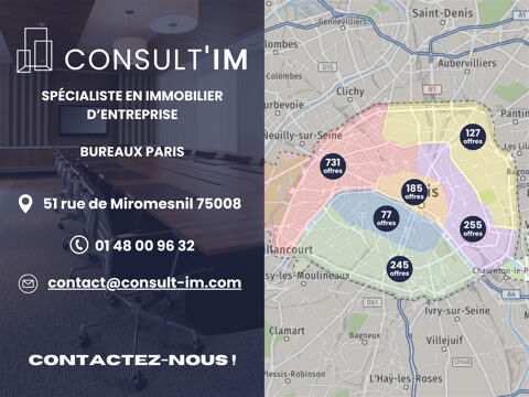 Open space de 150 m&sup2; 8687 75008 Paris