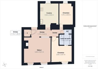  Appartement à vendre 3 pièces 65 m²