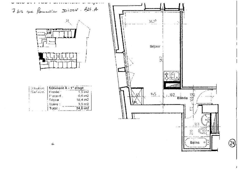 Location Appartement Studio de 24m2 à louer sur Dijon Dijon
