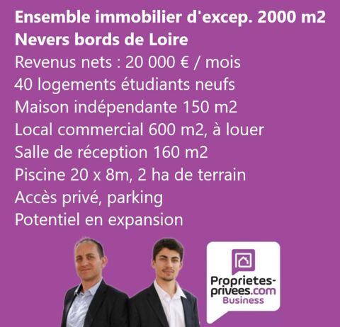 ENSEMBLE IMMOBILIER D'EXCEPTION 2500 M&sup2; - NEVERS, VUE LOIRE 2299000 58000 Nevers