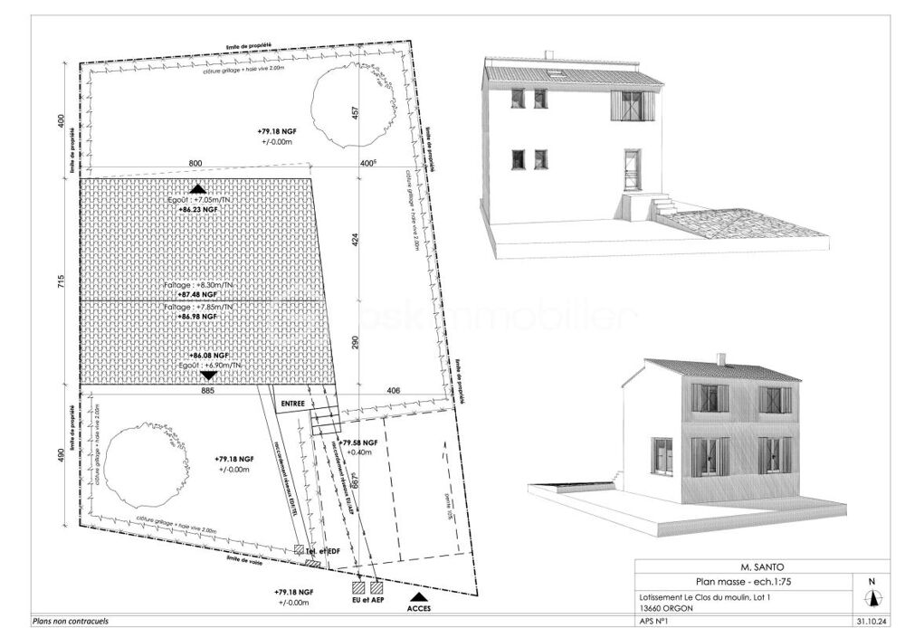 Vente Terrain Proche du Village d'Orgon 13660 ,Votre projet , terrain constructible 222 m2 Viabilisé , Bonne Exposition , Secteur calme en ple Orgon
