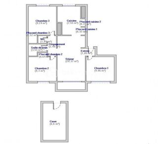  Appartement � vendre 4 pi�ces 67 m�