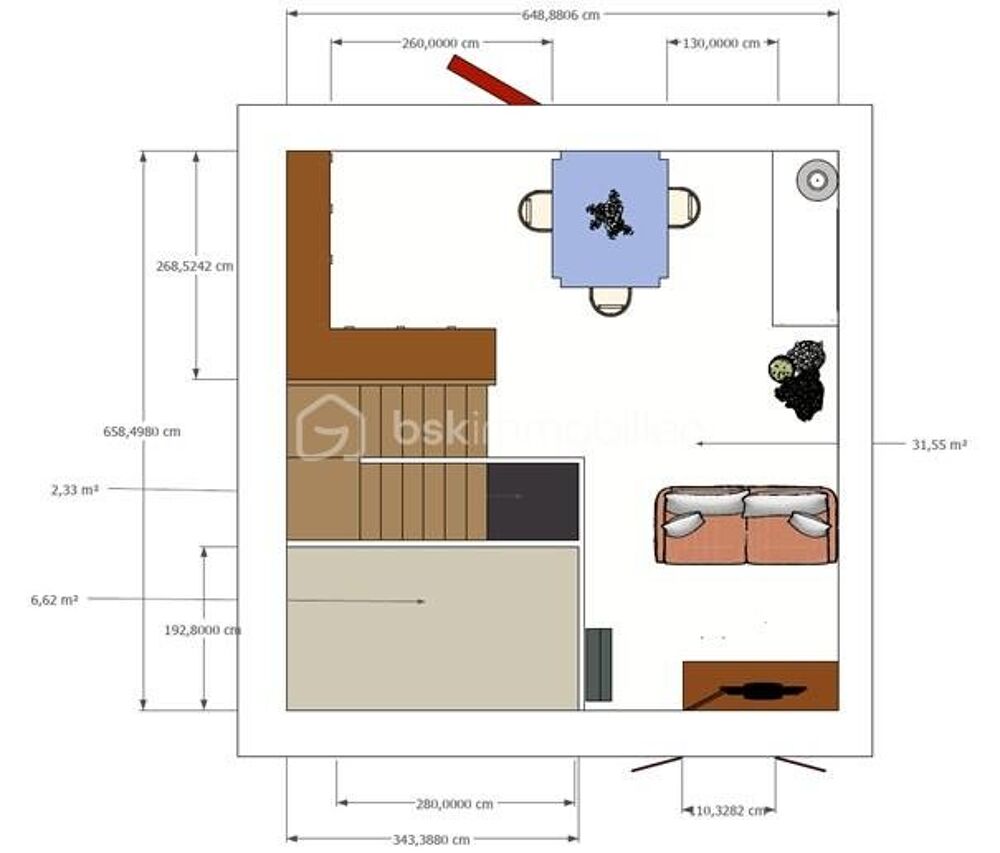 Vente Appartement Plateaux de 82 m² répartis sur 2 niveaux avec extérieur de 80 m² en centre ville de Pau Pau