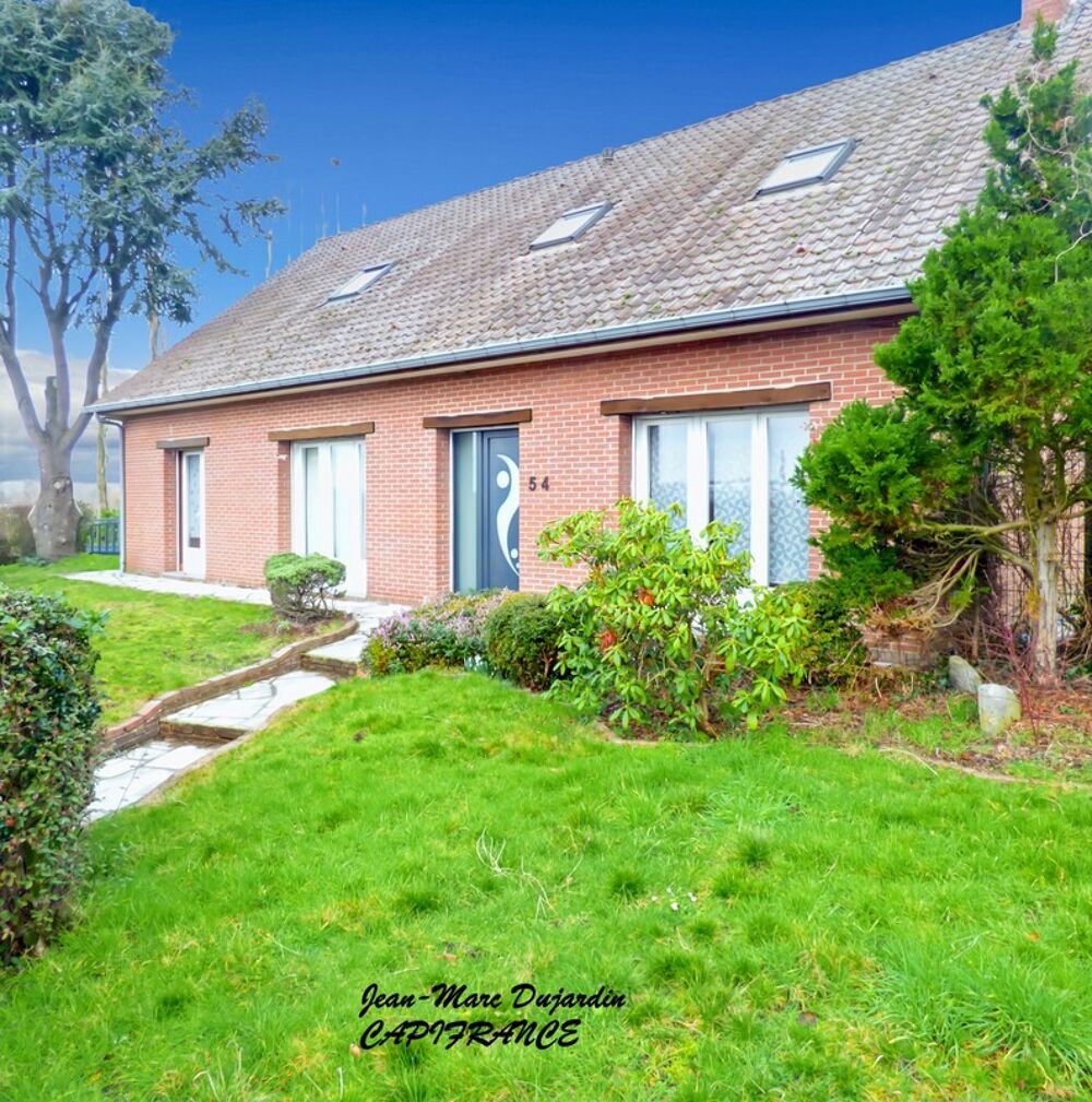 Bruille-lez-Marchiennes (59490)  Propriété familiale 202 m²  5 chambres  4 200 m² de terrain  268 000 € FAI