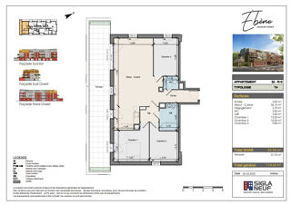  Appartement � vendre 4 pi�ces 77 m�