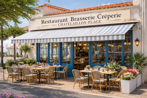 FONDS DE COMMERCE RESTAURANT BRASSERIE CREPERIE A VENDRE VILLE BALNEAIRE EMPLACEMENT PREMIMIUM AVEC VENTE DES MURS INDISSOCIALES 310300 17340 Chatelaillon plage