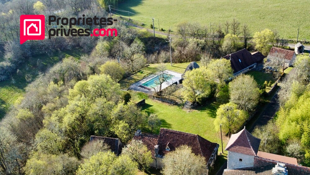 Propriété en pierre - 2 maisons indépendantes, piscine, dépendances, terrain de près d'1 Hectare - Catus