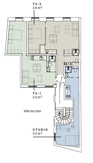  Appartement � vendre 3 pi�ces 58 m�