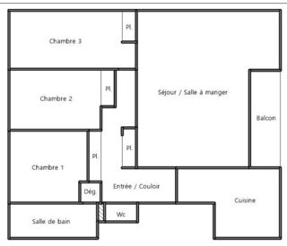  Appartement � vendre 5 pi�ces 98 m�