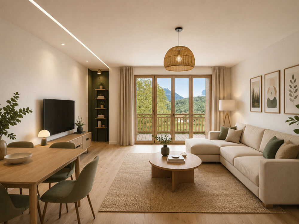 Appartement à vendre 3 pièces en plateau dans résidence entièrement rénovée  Vue Mont-Blanc