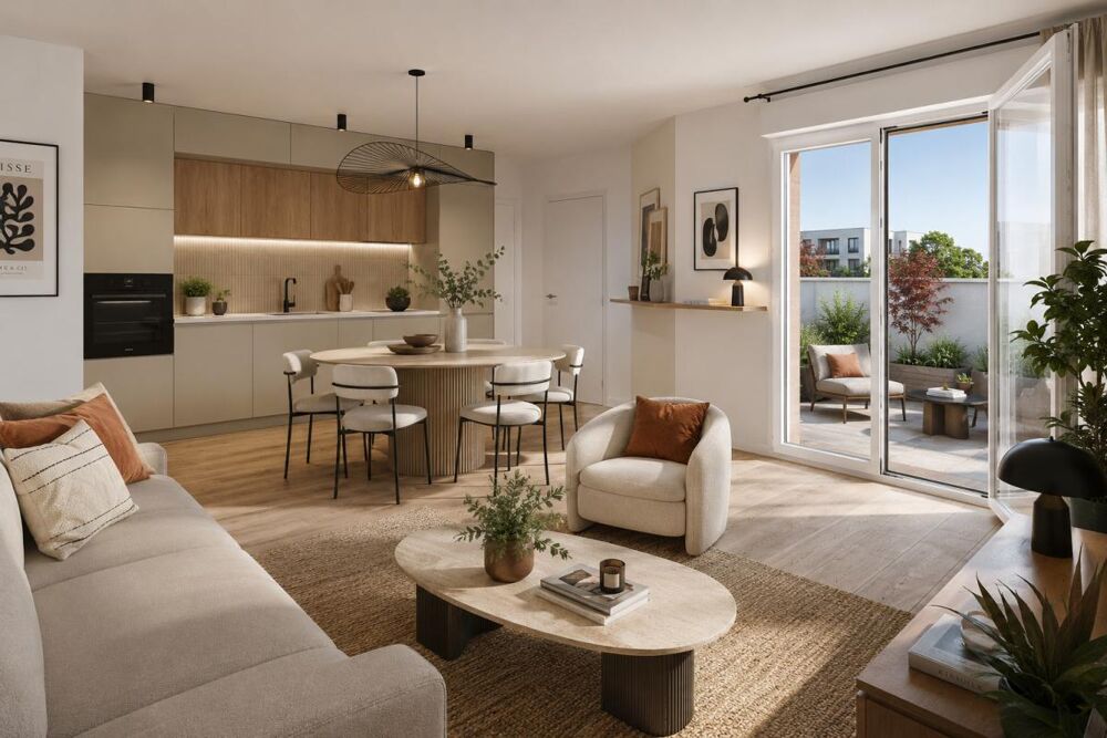Vente Appartement T2 VILLEURBANNE 46m²  - TERRASSE -  SÉJOUR OUVERT Villeurbanne
