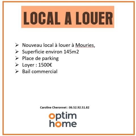 Local commercial &agrave; louer &agrave; MOURIES 1500 13890 Mouries