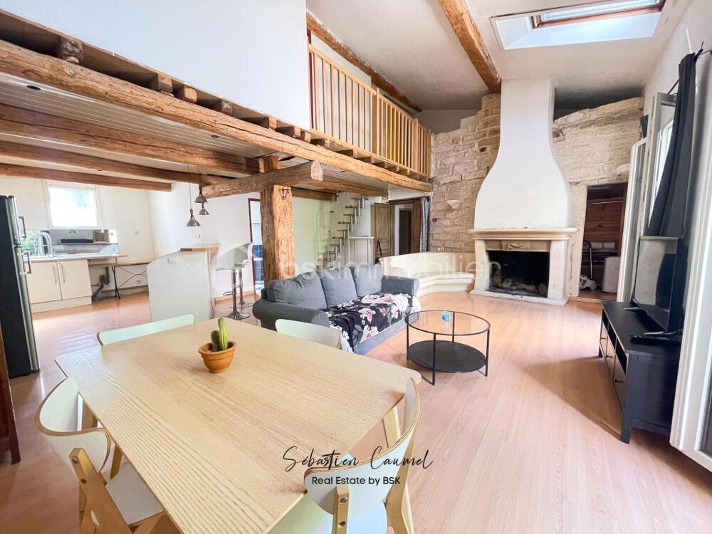 MAISON T5 DE CARACTÈRE + EXCEPTIONNEL GARAGE EN PIERRE DENVIRON 65 M² - COURNONTERRAL