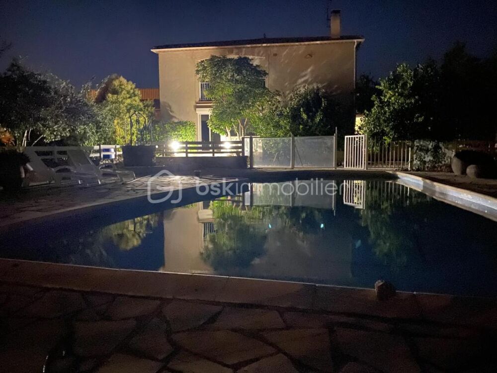 A VENDRE VILLA D EXCEPTION DE 232M2 A MILLAS  PISCINE, APPARTEMENT INDÉPENDANT SUR PARCELLE DE 1923M2