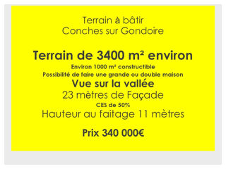 Terrain � vendre 3400 m�