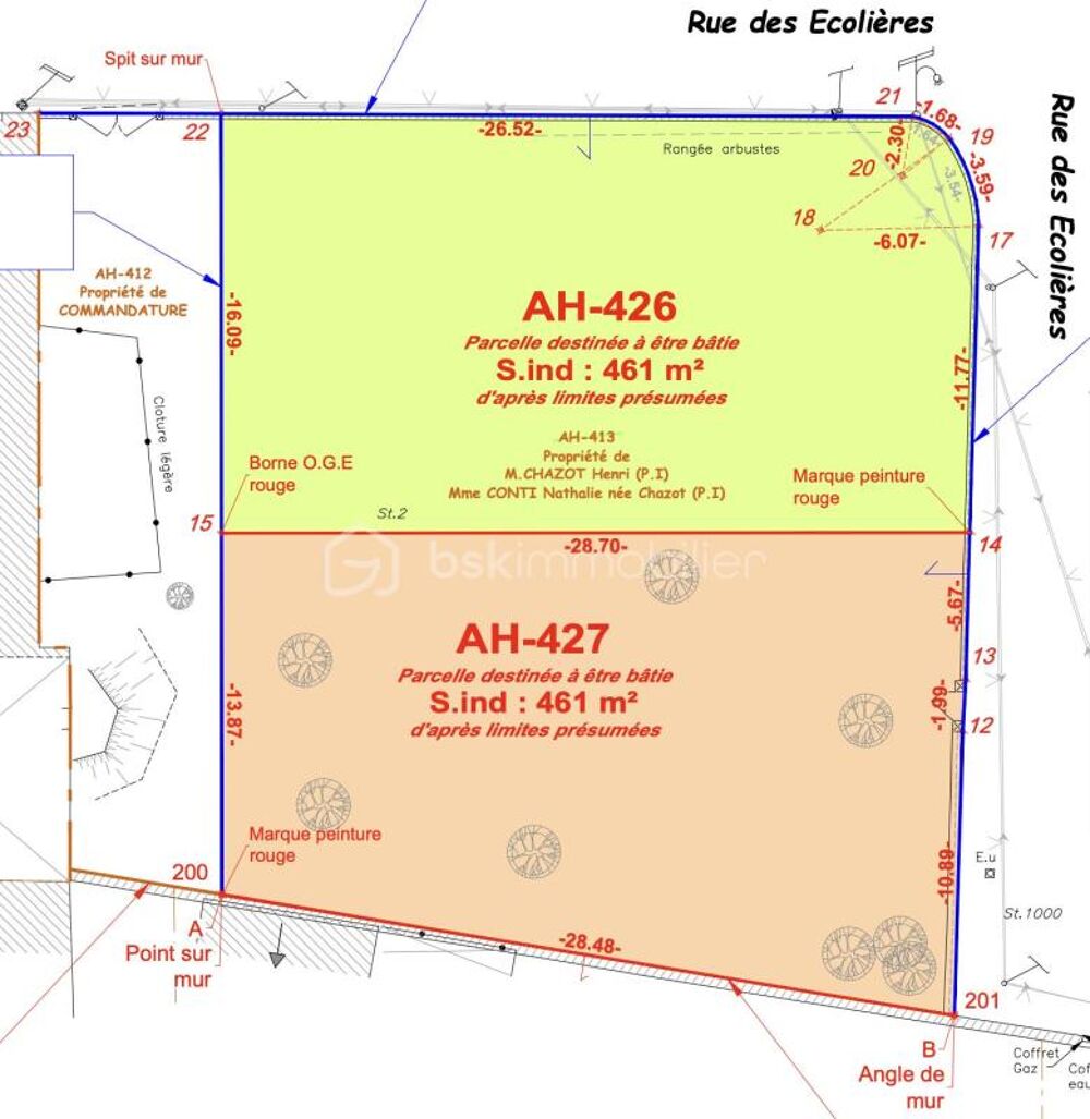 Vente Terrain Terrains constructibles de 461 m² Beaulieu