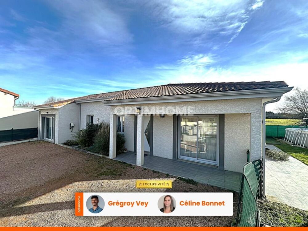 Maison de plain-pied récente  104 m²  3 chambres + bureau