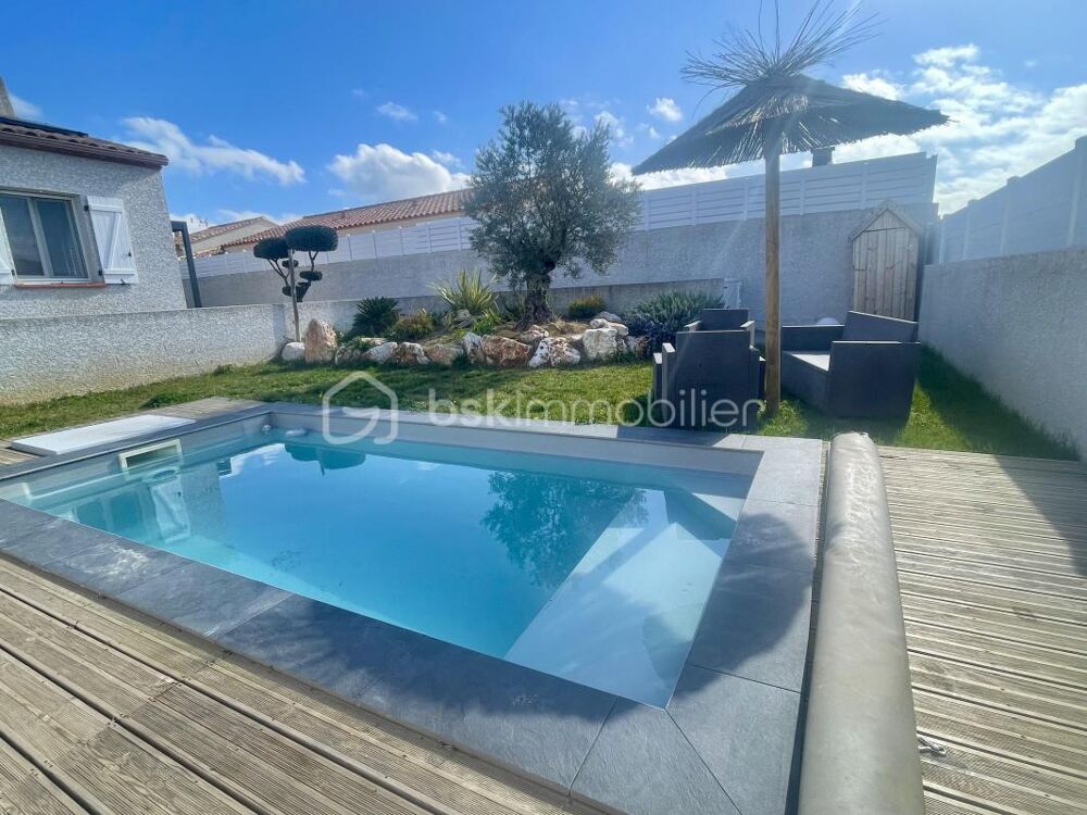 Vente Maison PLAIN-PIED 100M 4 CHAMBRES GARAGE PISCINE Saint andre de roquelongue