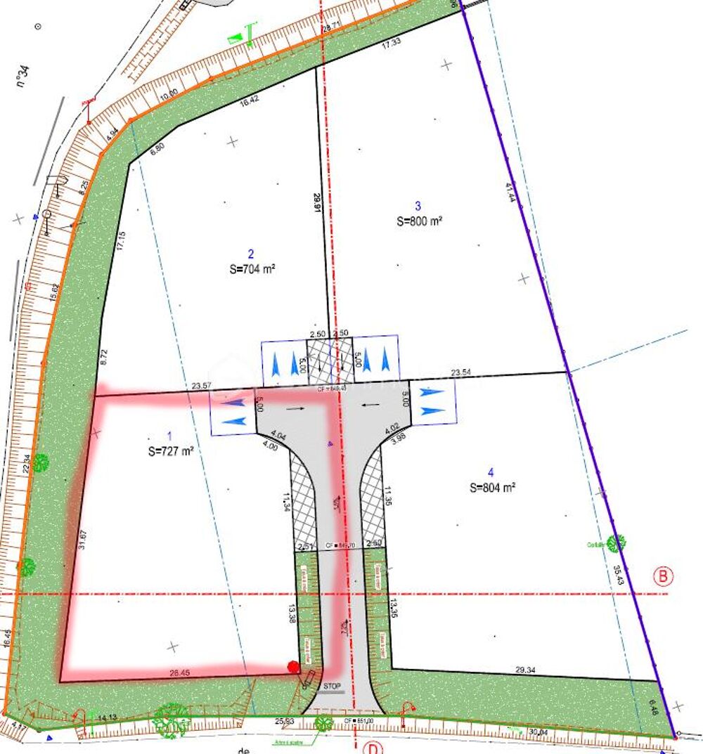 Vente Terrain Terrain de 727m2 à Saint-Christol Saint christol