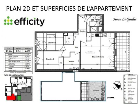   Appartement Appartement - 3 pi�ce(s) - 77 m�