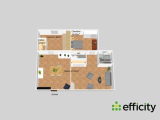  Appartement � vendre 3 pi�ces 54 m�