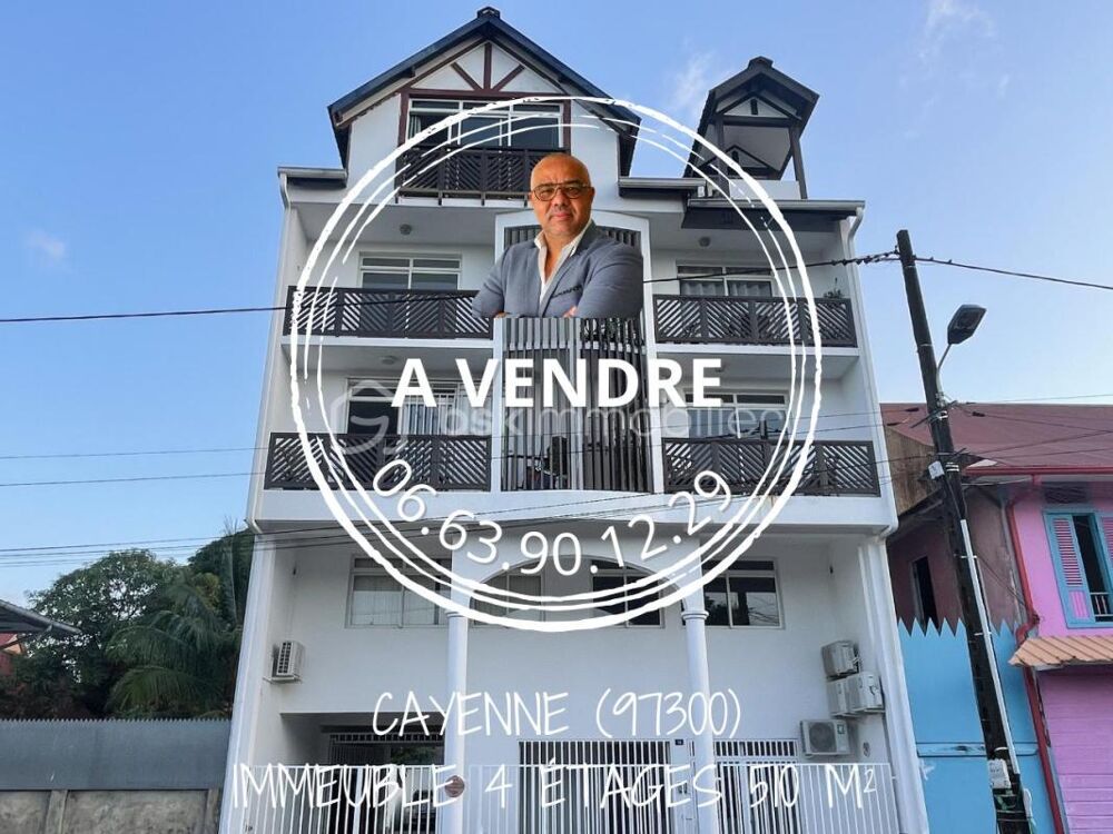 Vente Immeuble 97300 – CAYENNE CENTRE-VILLE – IMMEUBLE MIXTE 510 M² – 5 LOGEMENTS LOUÉS – LOCAUX PROFESSIONNELS – ASCENSEUR PRIVATIF – 4 STATIO Cayenne