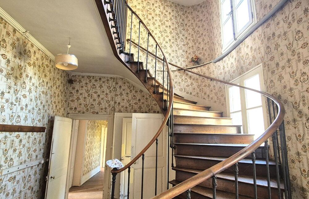 Belle Maison Bourgeoise à Réhabiliter de 396 m² avec Cour, Caves, Chaufferie Gaz, Greniers, Dépendances et Terrain clos et paysa