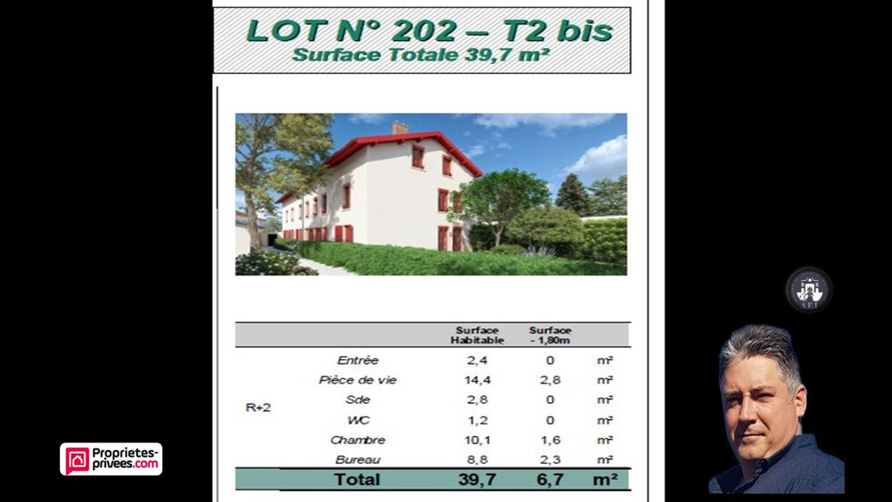 Vente Appartement Lyon 3 Élégant T2 bis de 39,7 m²  Un bien aux multiples possibilités Lyon 3