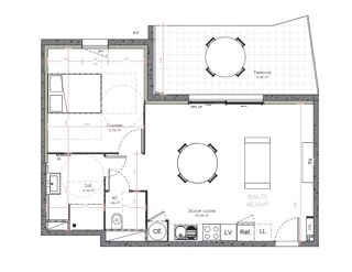  Appartement � louer 2 pi�ces 48 m�