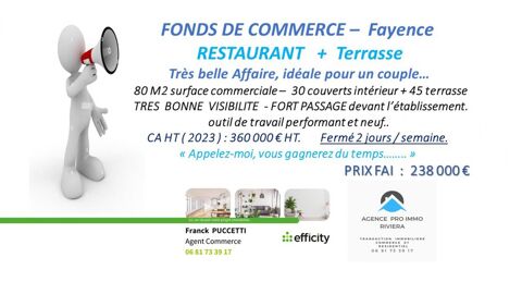 Locaux/Biens immobiliers 238000 83440 Fayence