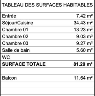  Appartement � vendre 4 pi�ces 81 m�
