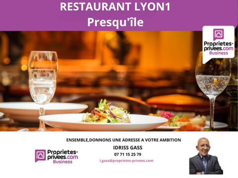 69001 LYON - RESTAURANT 50 COUVERTS, PRESQU'ÎLE 165000 69001 Lyon