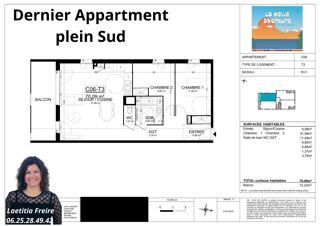  Appartement � vendre 3 pi�ces 70 m�