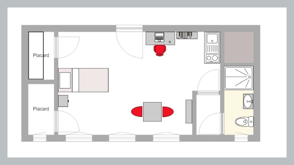 Location Appartement Studio de 29m2 à louer sur Toulon Toulon