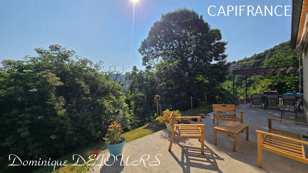 Vente Maison En Ardèche, à Issamoulenc - Maison de plain-pied avec vue dégagée sur la nature luxuriante - grand séjour - 4 chambres Issamoulenc