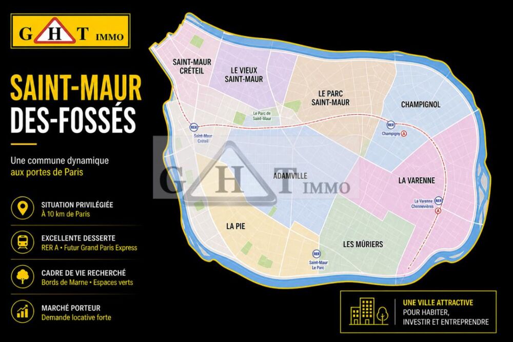   A LOUER LOCAL COMMERCIAL SAINT MAUR DES FOSSES 