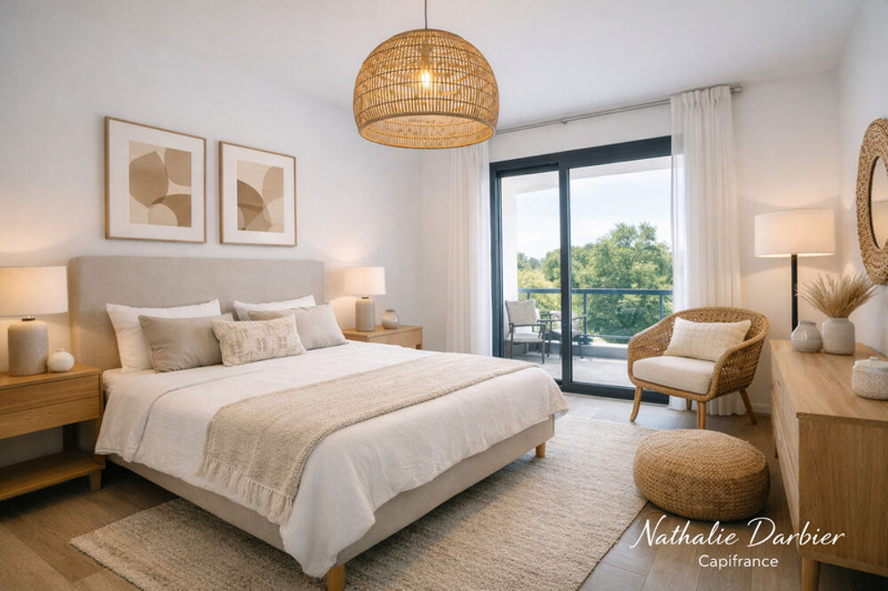 Appartement T4 lumineux avec loggia sur parc intérieur arboré