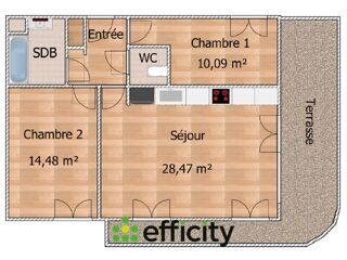  Appartement � vendre 3 pi�ces 63 m�