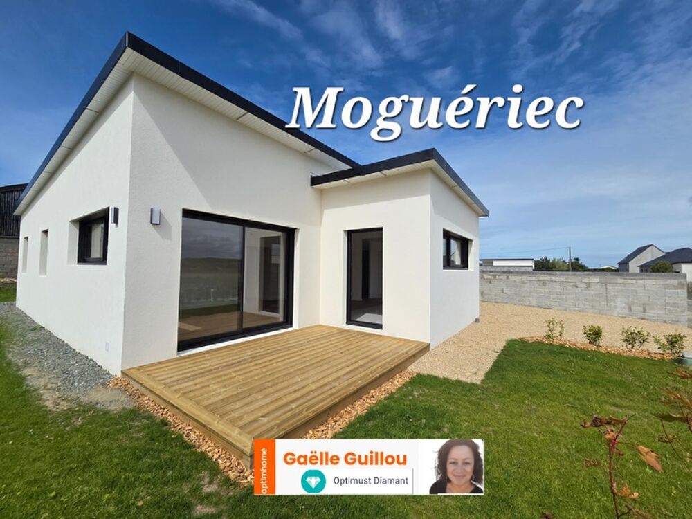 Moguériec - SIBIRIL : Maison plain pied de 102m² - 3 chambres - Garage - Jardin et Stationnement