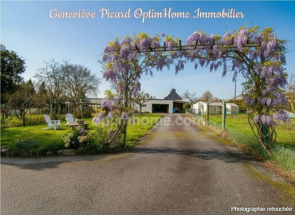 Vente Maison Maison de plain-pied de 152 m2 avec hangar indépendant de 150 m2 sur près de 2700 m2 de terrain proche des commerces de Merdrign Merdrignac