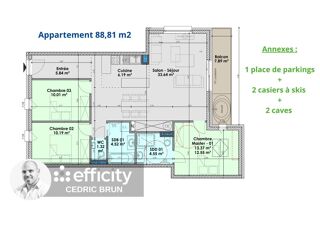  Appartement � vendre 4 pi�ces 88 m�