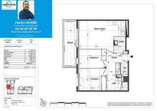  Appartement à vendre 3 pièces 63 m²