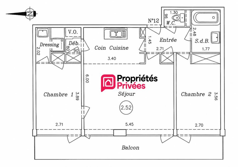 Vente Appartement Versailles - Glatigny/Pershing - appartement de 70 m² - 2 chambres Versailles