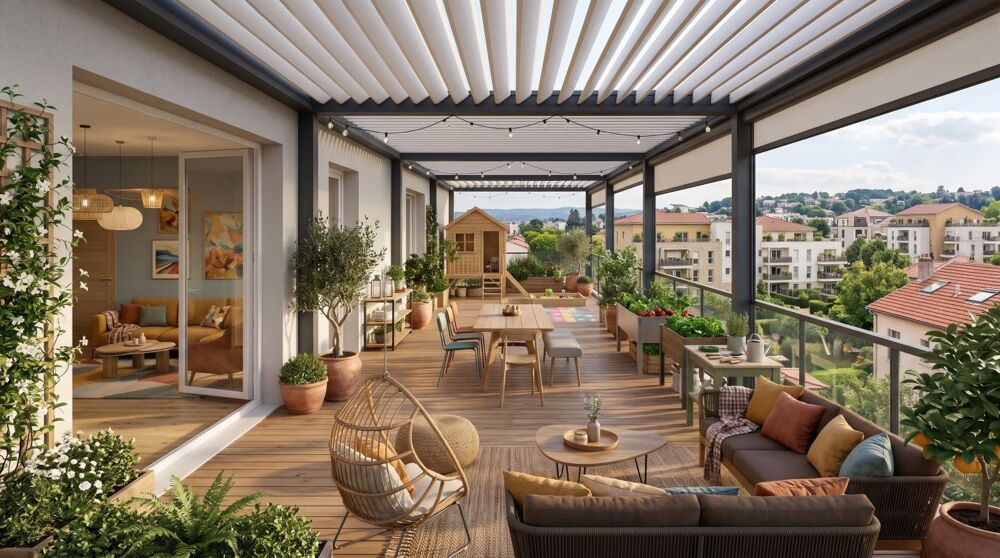 Vente Appartement T5 -- Caluire & Cuire - **ESPACE UNIQUE** Appartement Familial Attique d'exception avec Toits-terrasses Panoramiques Caluire et cuire