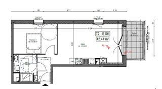  Appartement à louer 2 pièces 42 m²