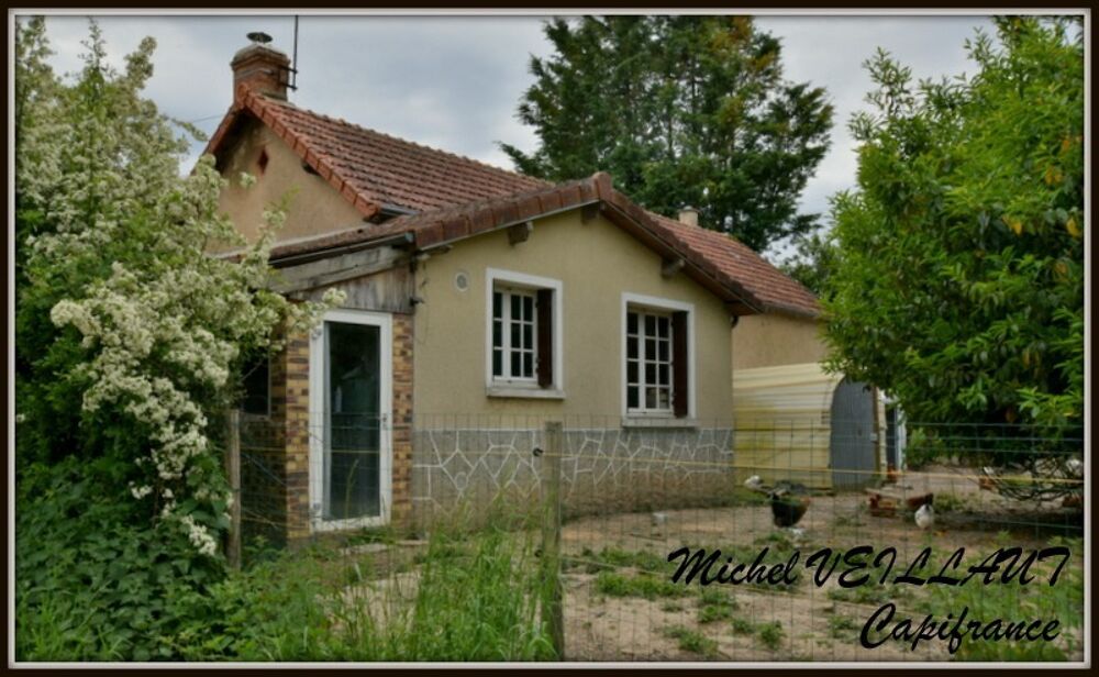 Maison à vendre 3 pièces GANNAY SUR LOIRE (03), deux chambres, terrain 1,43 ha
