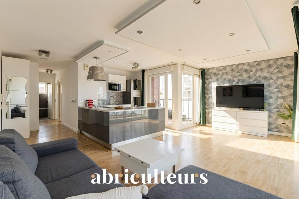 Appartement 3 pièces 66 m² Dernier étage lumineux avec deux balcons et box en vente à Gennevilliers(92230)