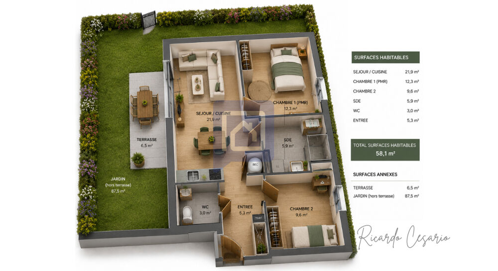 Vente Appartement Appartement 3 pièces, Comme une maison, avec les avantages d'un appartement Quimper